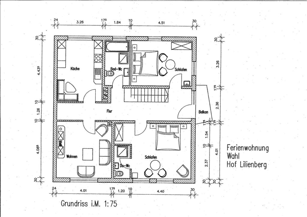 Grundriss Ferienwohnung 